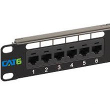 24 ports 19 pouces cat6 rj45 patch panel